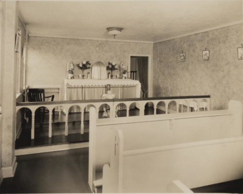 An Old Photo Of A Kitchen
